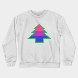 Bisexual/Biromantic Pride: Christmas Tree Crewneck Sweatshirt